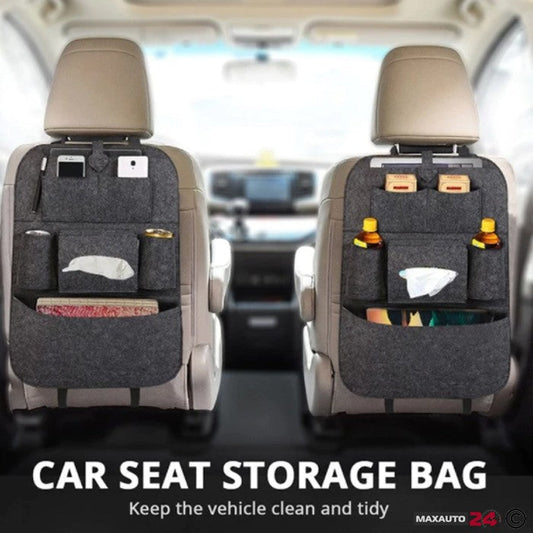 Текстилен органайзер за седалка - 2204 - сив