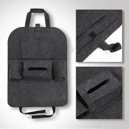 Текстилен органайзер за седалка - 2204 - сив