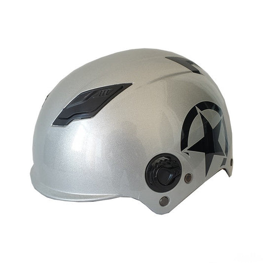 Каска за мотор М - 12 - Сива