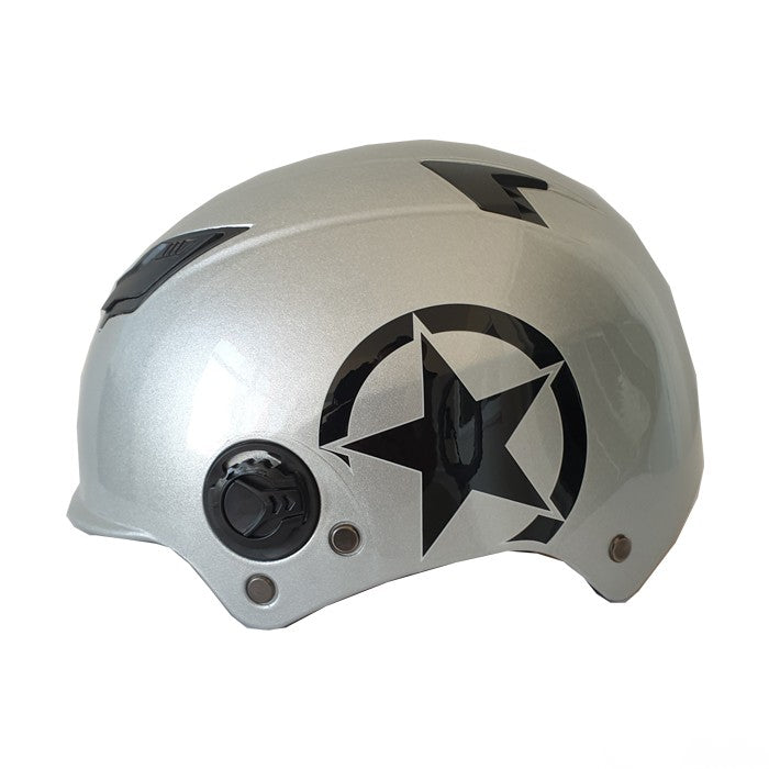 Каска за мотор М - 12 - Сива