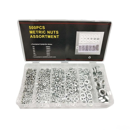 Кутия метални гайки 500 броя