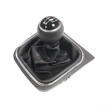 Топка за скоростен лост с маншон съвместима с  Golf V/VI (03-12) с 5 скорости - черен конец