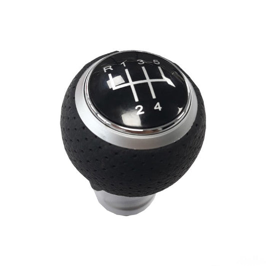 Топка за скоростен лост съвместима с Audi A3 (98-08) / A4 (02-08) - със 5 скорости - перфорирана кожа