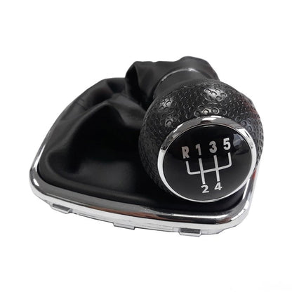 Топка за скоростен лост с маншон съвместима с VW Golf / Bora с 5 скорости - черен конец