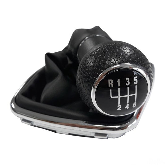 Топка за скоростен лост с маншон съвместима с VW Golf / Bora с 6 скорости - черен конец