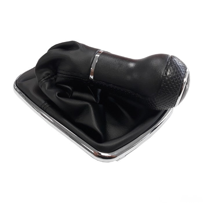 Топка за скоростен лост с маншон съвместима с VW Golf / Bora с 6 скорости - черен конец