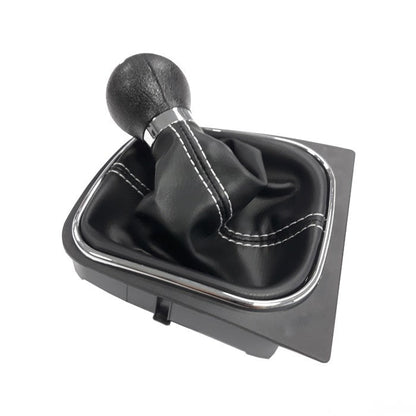 Топка за скоростен лост с маншон съвместима с VW Golf V / VI 03-12 с 6 скорости - бял конец