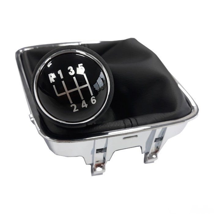 Топка за скоростен лост с маншон съвместима с VW / Seat с 6 скорости - черен конец