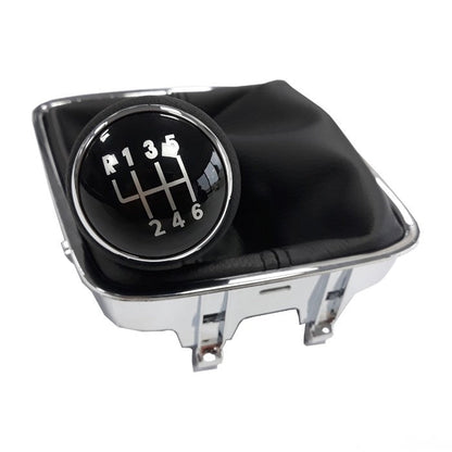 Топка за скоростен лост с маншон съвместима с VW / Seat с 6 скорости - черен конец