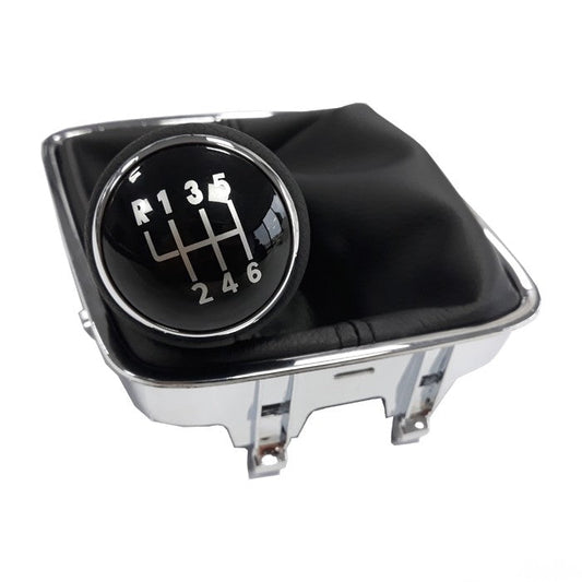 Топка за скоростен лост с маншон съвместима с VW / Seat с 6 скорости - черен конец