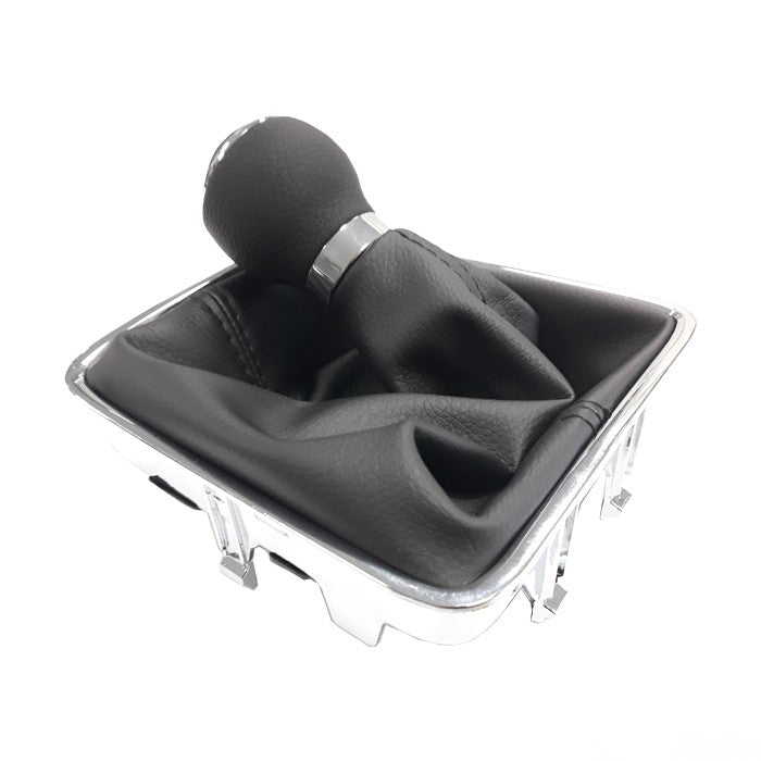 Топка за скоростен лост с маншон съвместима с VW / Seat с 6 скорости - черен конец