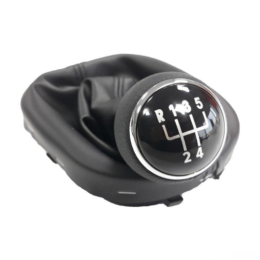 Топка за скоростен лост с маншон съвместима с VW Touran/Caddy с 5 скорости - черен конец
