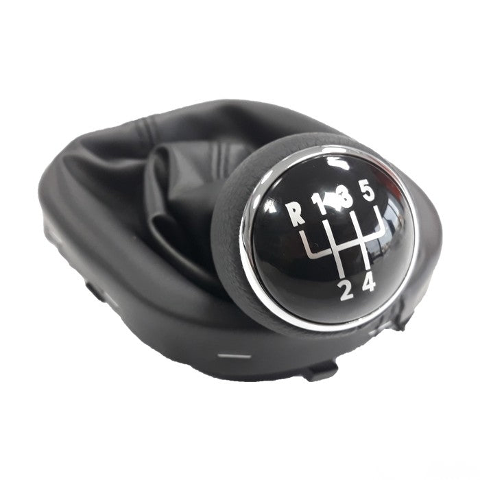 Топка за скоростен лост с маншон съвместима с VW Touran/Caddy с 5 скорости - черен конец