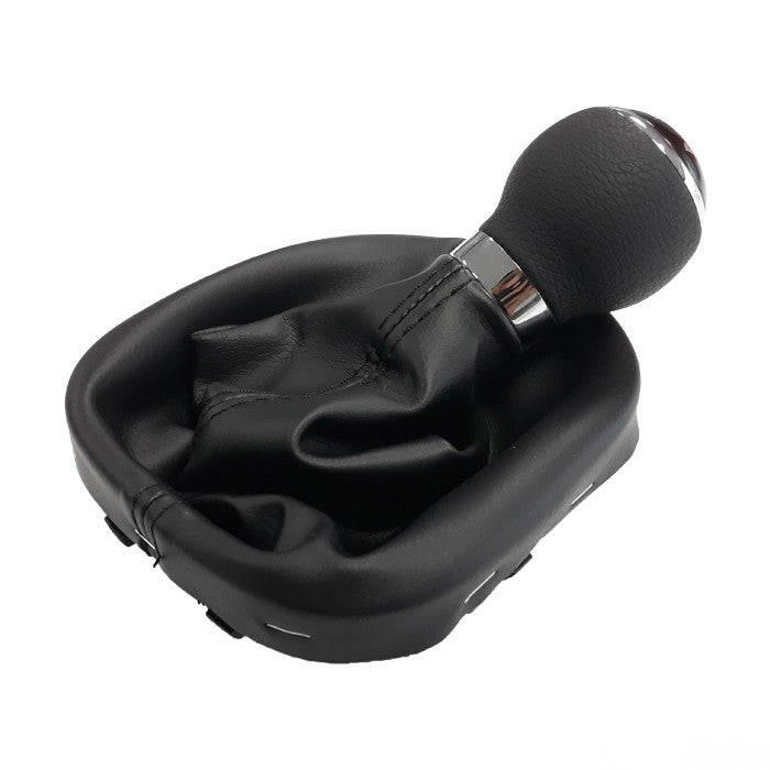 Топка за скоростен лост с маншон съвместима с VW Touran/Caddy с 5 скорости - черен конец