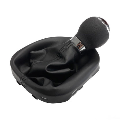 Топка за скоростен лост с маншон съвместима с VW Touran/Caddy с 5 скорости - черен конец