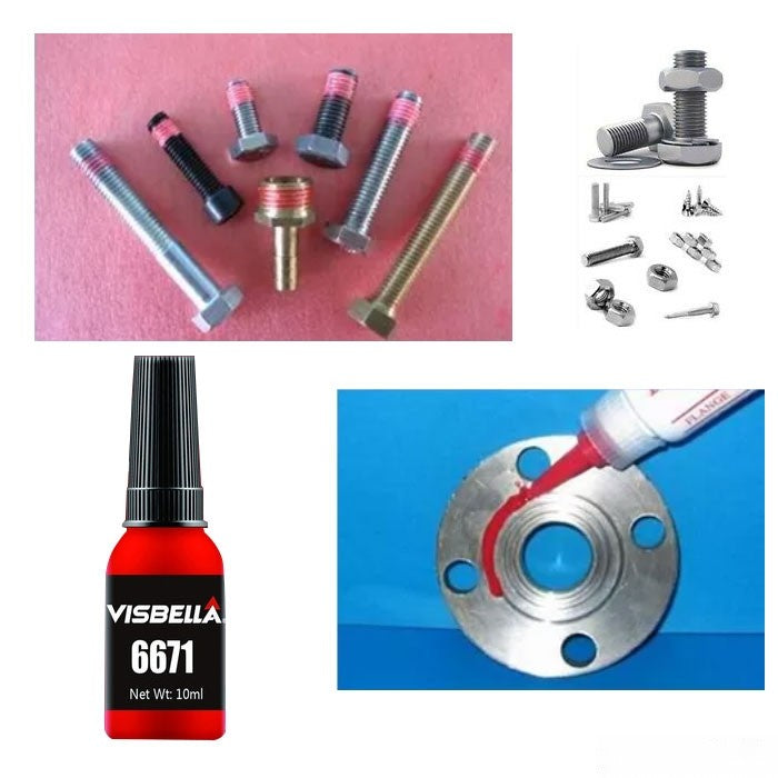 Лепило за болтове и гайки - Visbella 10мл Червено