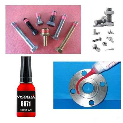 Лепило за болтове и гайки - Visbella 10мл Червено