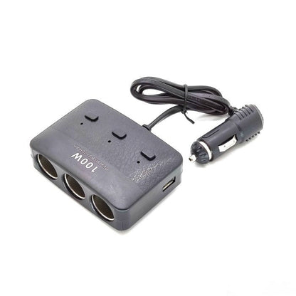 Разклонител за запалка 3-ка + 2 USB 1636