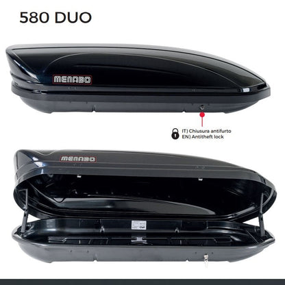 Автобокс Menabo Mania Duo 580L (черен)