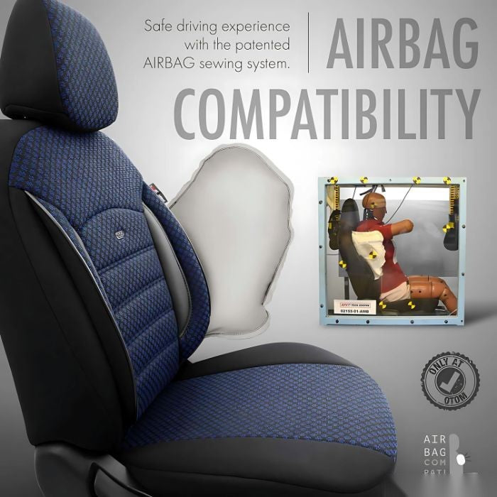 Тапицерия за седалки Otom Sport Plus PLS104 (черно/синьо)