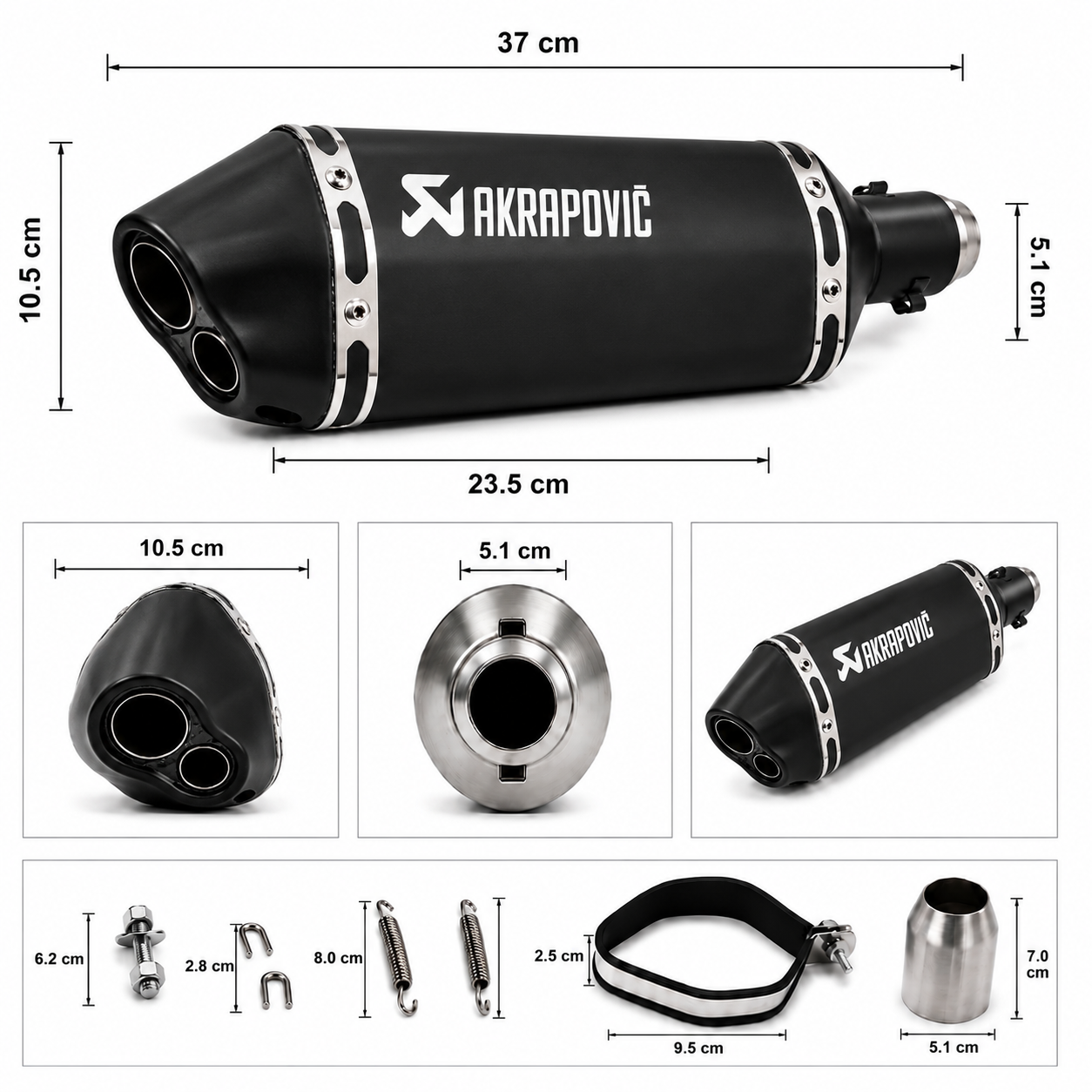 Гърне за мотоциклет черно 40см PG515