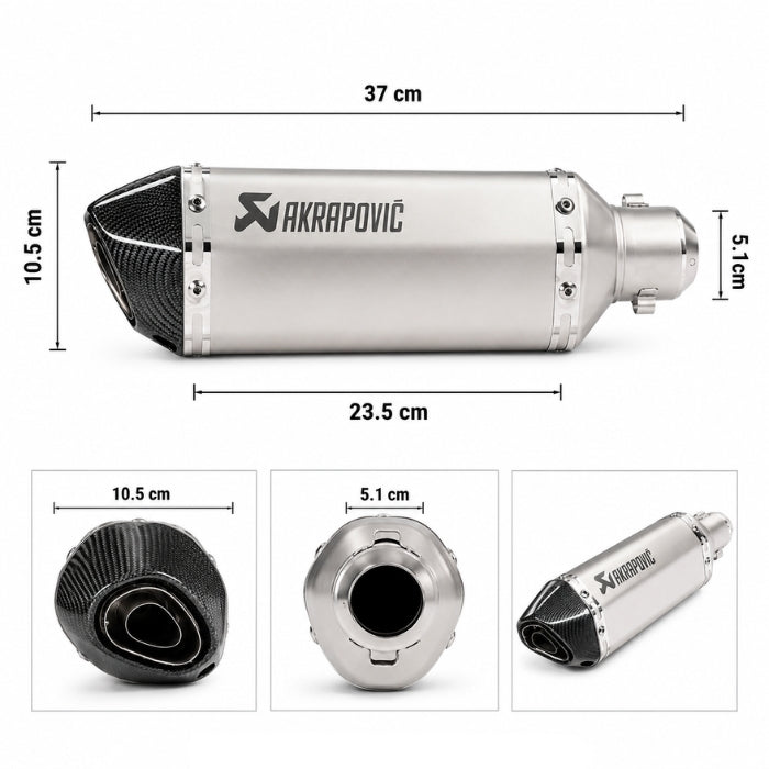 Гърне за мотоциклет сиво/карбон 40см PG514
