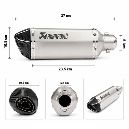 Гърне за мотоциклет сиво/карбон 40см PG514